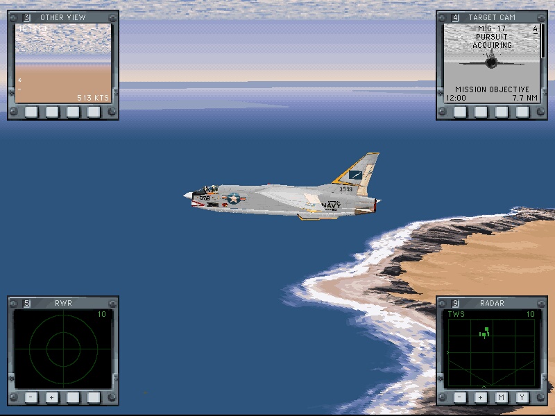 A side shot of the F-8 